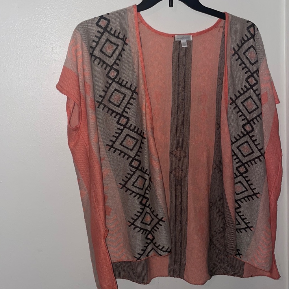 Charming Charlie short fleece cardigan - L
